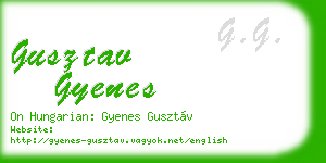 gusztav gyenes business card