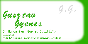 gusztav gyenes business card